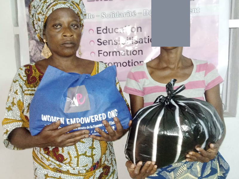 Don de kits alimentaires et vestimentaire aux femmes en situation de vulnérabilité